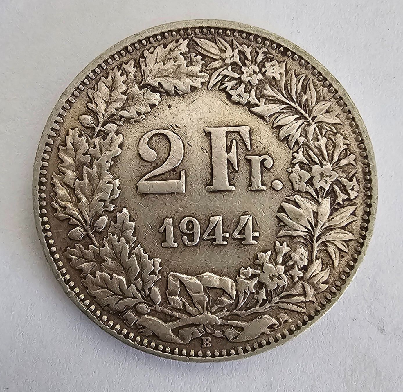 Tutti le monete: 1 Pièce 2 CHF 1944 – Usato da Cortaillod venduto da Titus130