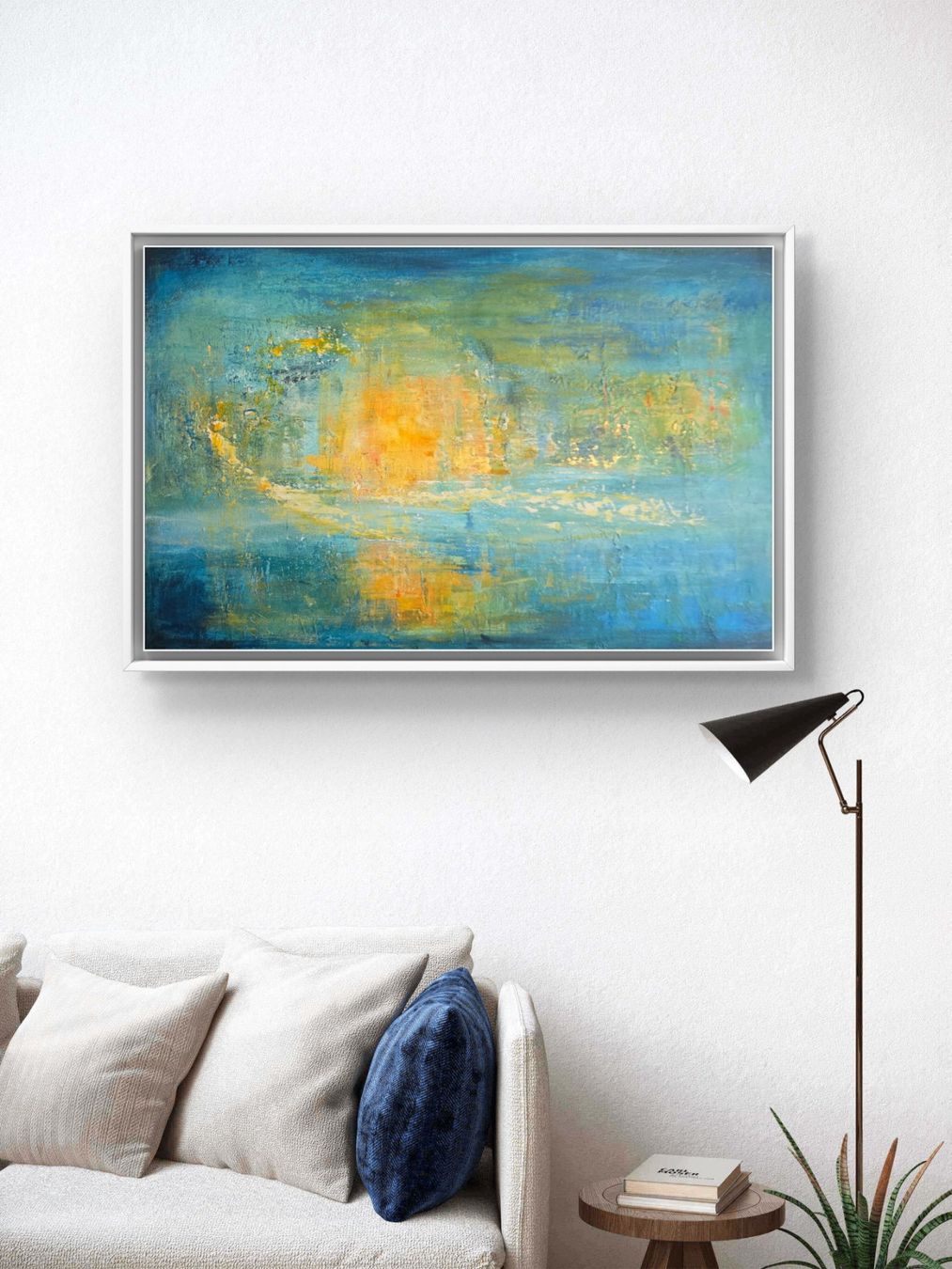 Dipinti: Abstraktes Acrylbild mit Sonnenschein, 50x70 cm – Nuovo e nell'imballaggio originale da Beinwil am See venduto da Superchance 1