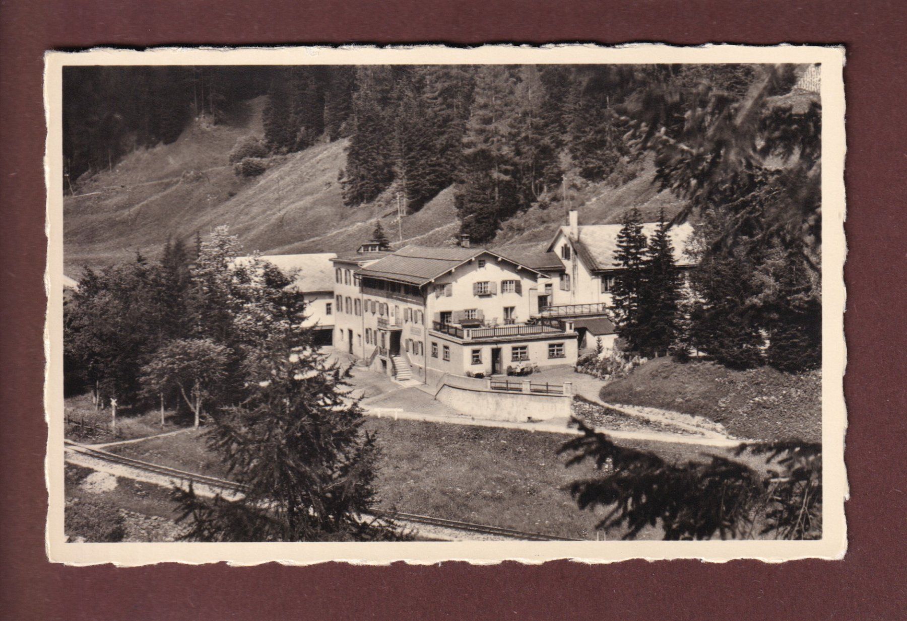 Ansichtskarten: DAVOS-GLARIS - Hotel Spinabad – Gebraucht aus Pully von nicecards