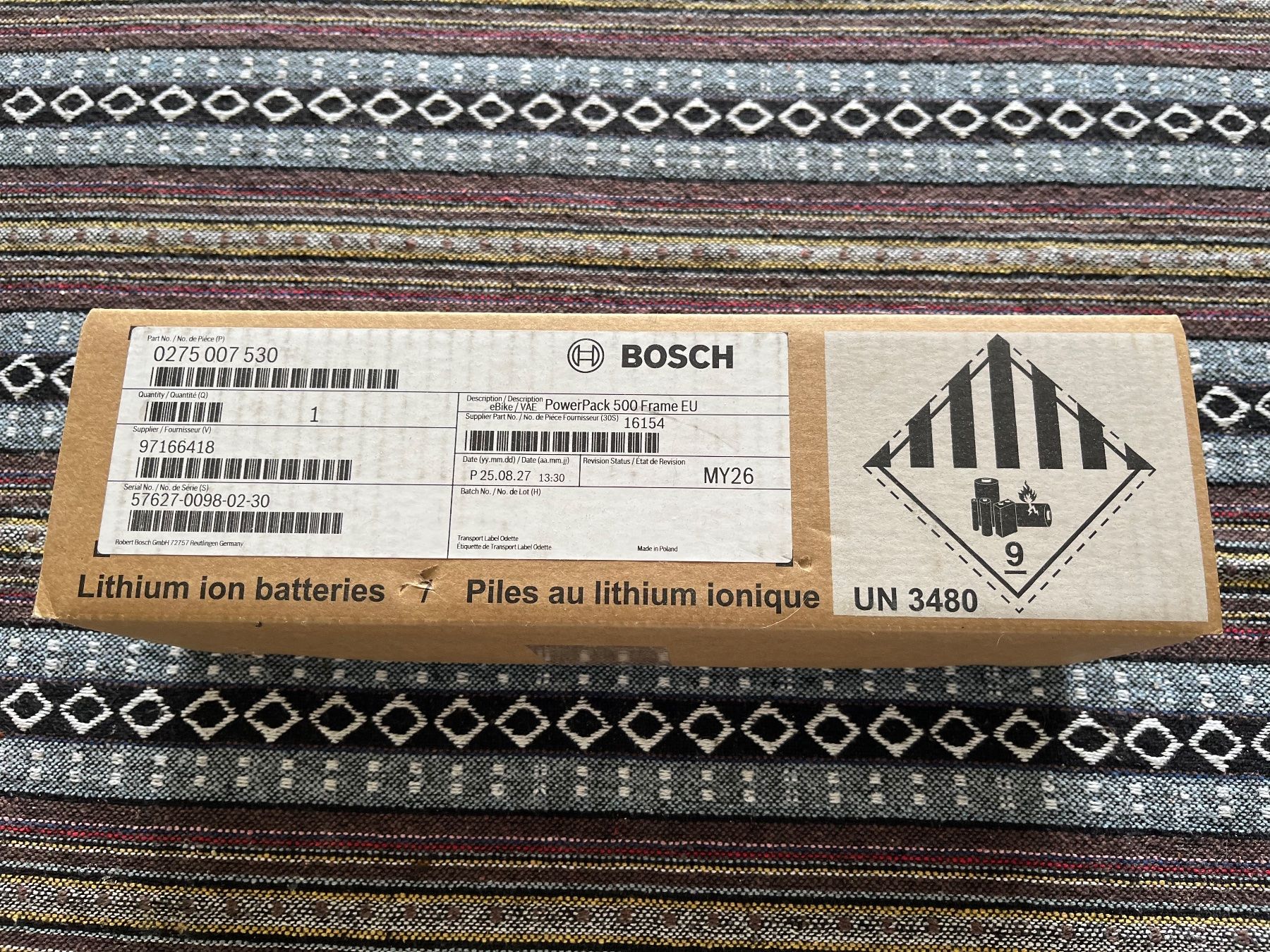 Bosch Batterie: Batteria e-bike Bosch PowerPack 500 Frame usata – Usato da Cagiallo venduto da Sjeffrey 2