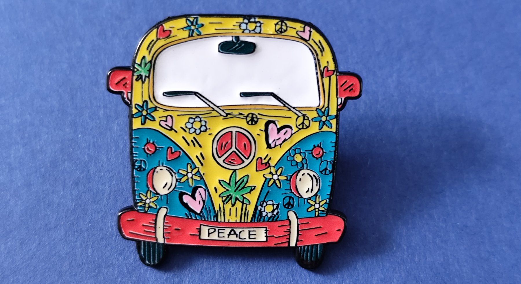 Volkswagen Placchette & Badge: Pin: VW Peace Bus ca. 3 cm – Nuovo e nell'imballaggio originale da Bettingen venduto da hamau2012