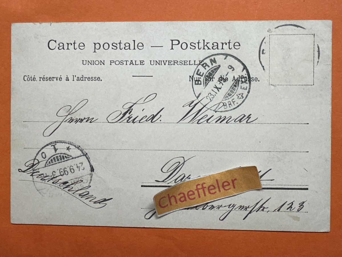 Ansichtskarten: 1899 Bern, Kornhausbrücke – Gebraucht aus Zürich von Chaeffeler 1
