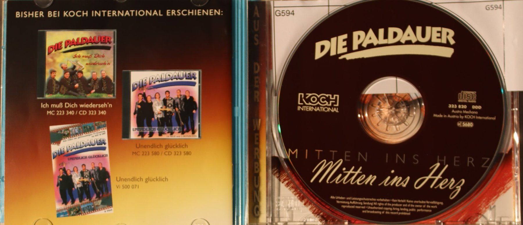 CDs: Die Paldauer – Mitten Ins Herz – Gebraucht aus Luzern von CONTENTI 1