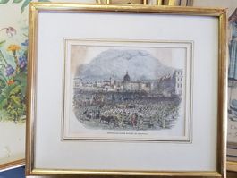 Stich Smithfield Castle Market at Christmas coloriert
