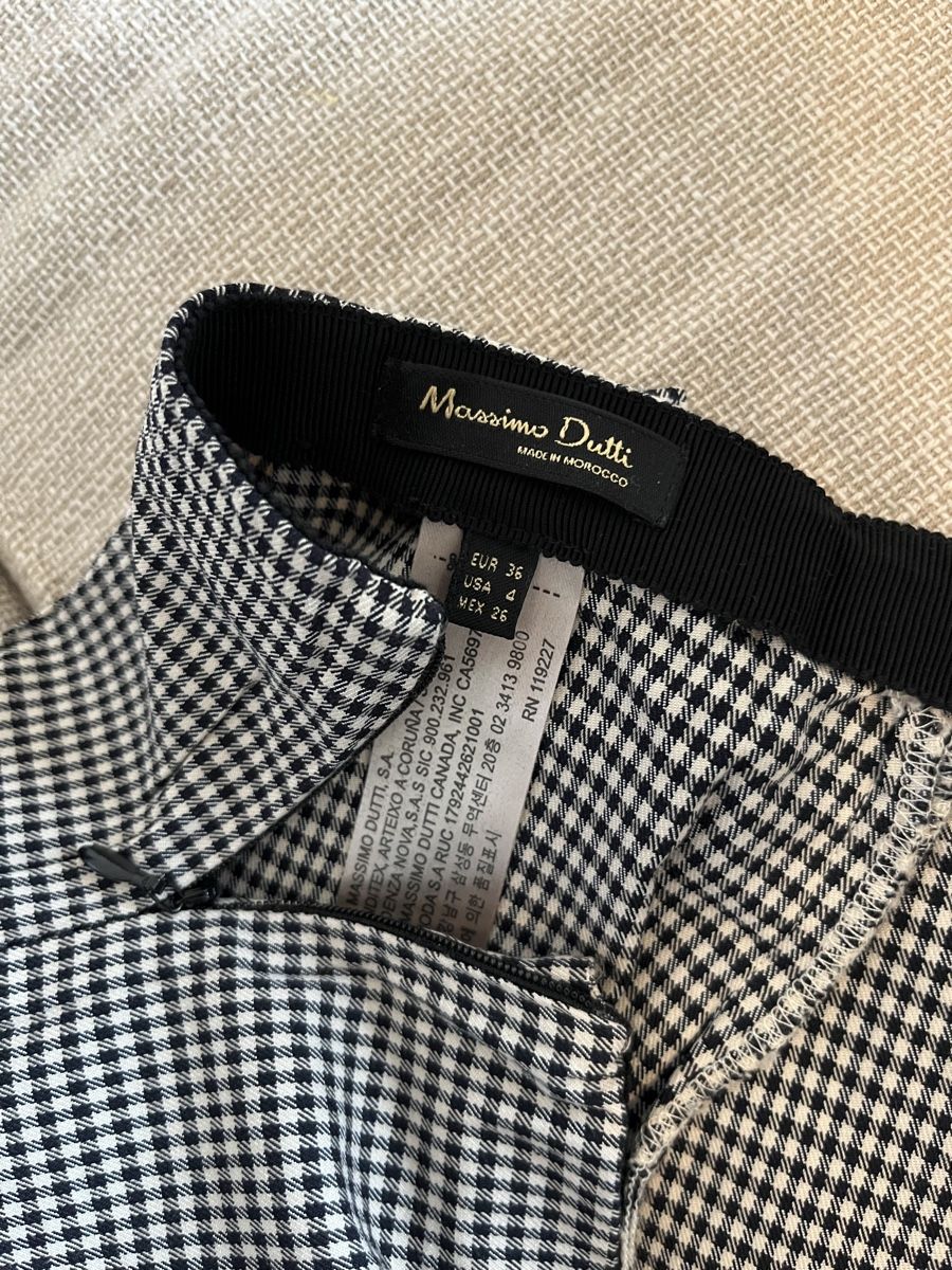 Massimo Dutti Gonne: Massimo Dutti Skirt Size 36 Gingham Bow-Tie Black/White – Usato da Mies venduto da Nib2011 7