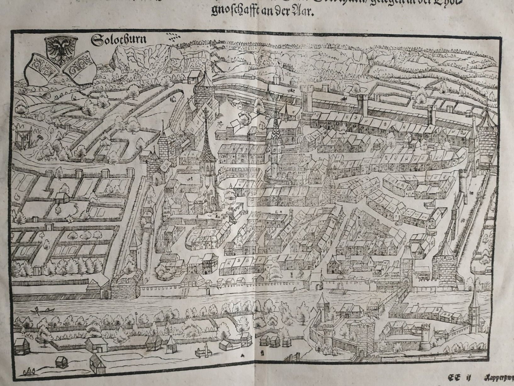 Incisioni: SOLOTHURN - Soletta  - 1550 – Usato da Sorengo venduto da 74in 1