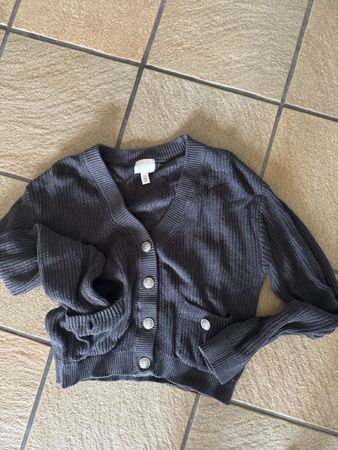 Strickjacke H&M dunkelgrau Grösse XS