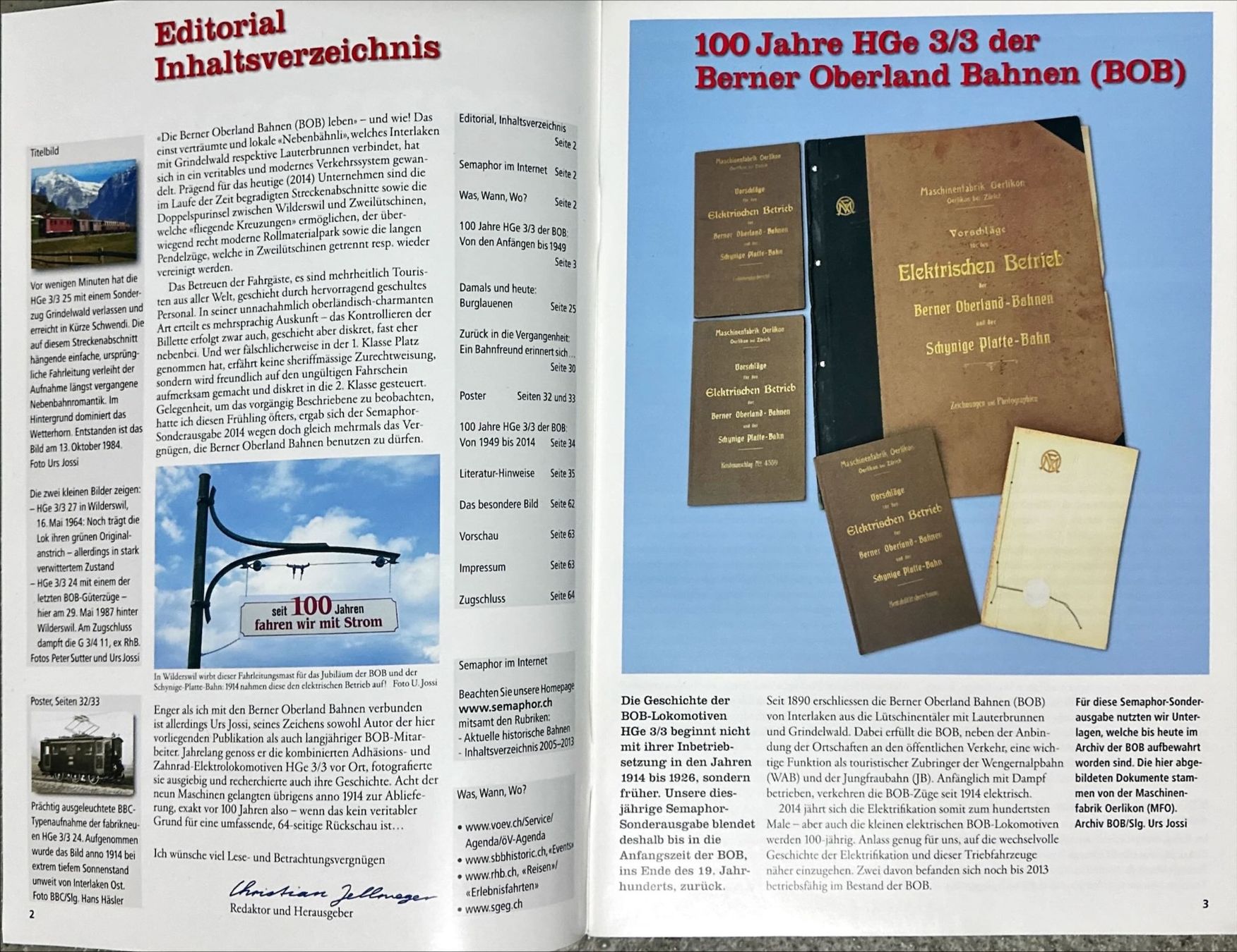 Riviste & Magazine: Semaphor Sonderausgabe 2014 – Nuovo e nell'imballaggio originale da Murgenthal venduto da View 1