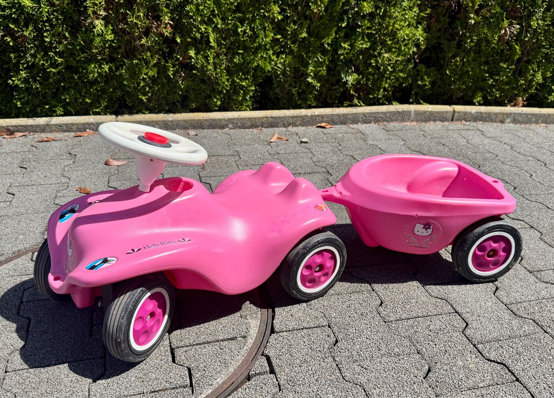 Big Veicoli per bambini: Bobby Car mit Anhänger Rosa – Usato da Reichenburg venduto da bibo222 2