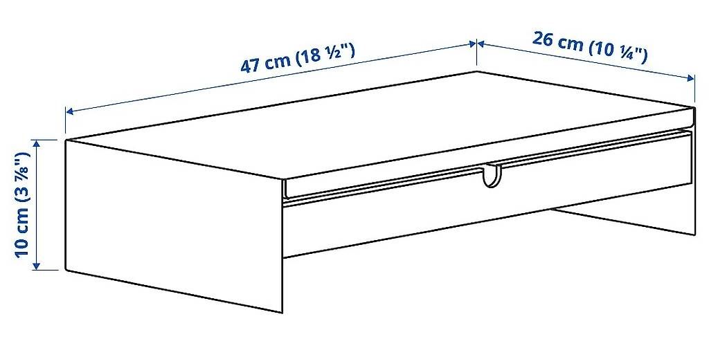 Support d'écran: Monitorerhöhung mit Schublade – D'occasion à Zufikon par Baum03 2