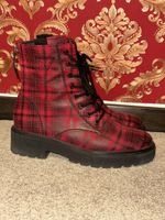 Tolle Schnürstiefeletten, Boots, rot schwarz, 38