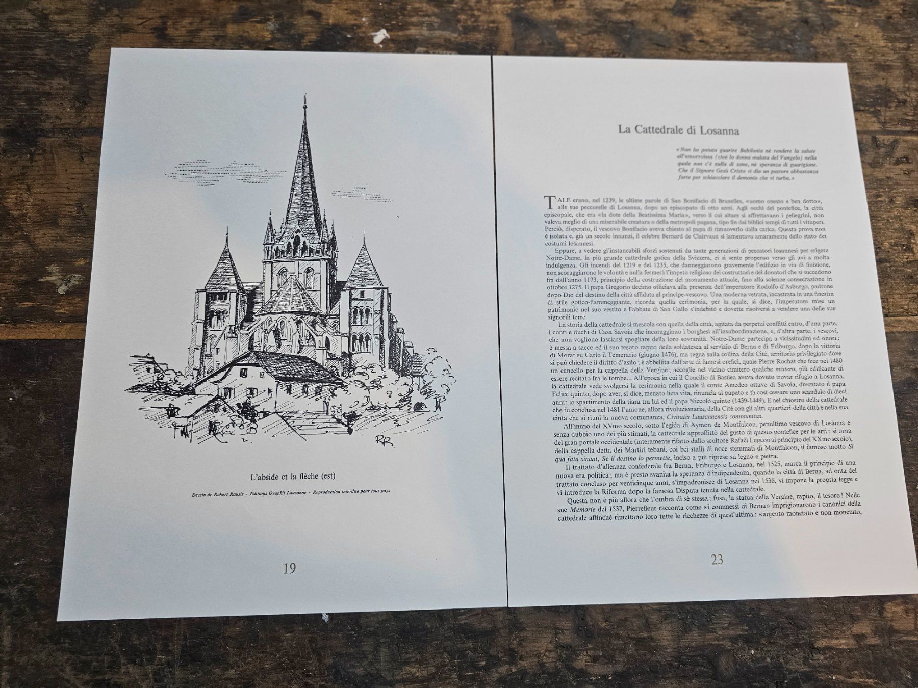 Tutti i francobolli: CH 1968 La Cathrdrale de Lausanne - Documenti storici – Usato da Monte Carasso venduto da giave 4