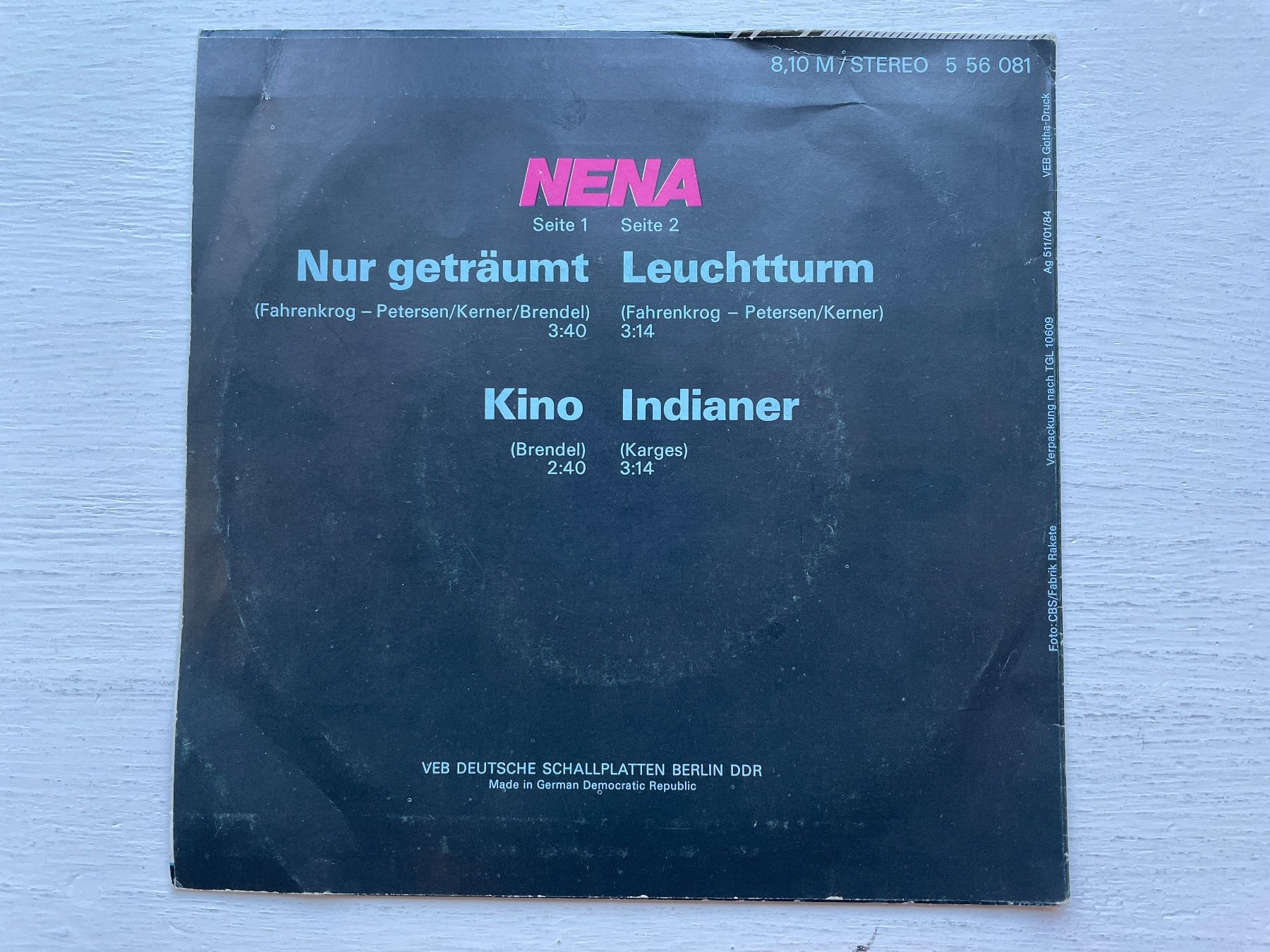 Schallplatten: Nena - Amiga Quartett - 7" Single, 1984 – Gebraucht aus Zürich von Andy_t71 1