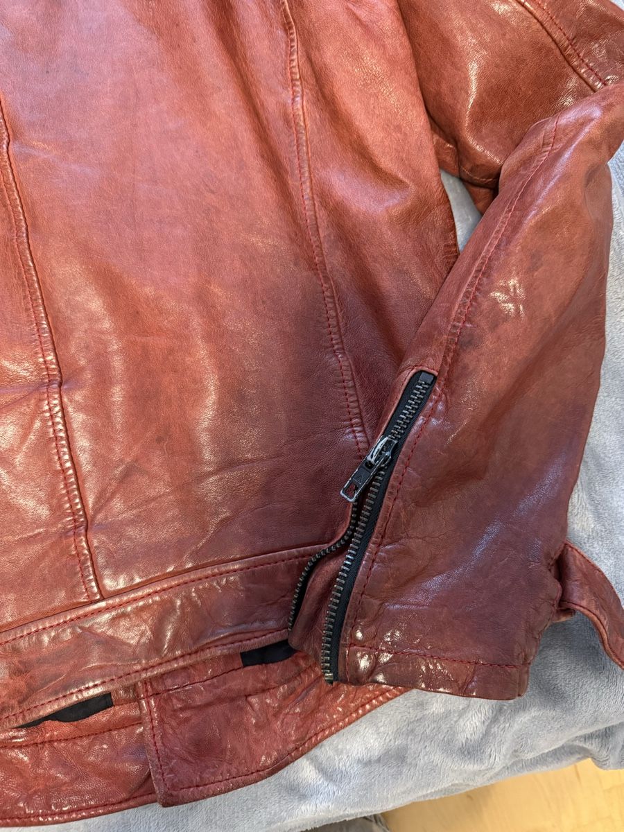 Giacche: SCHAFS LEDERJACKE BRAUN-ROT, GR. M – Usato da St. Moritz venduto da ari_9fcv 8