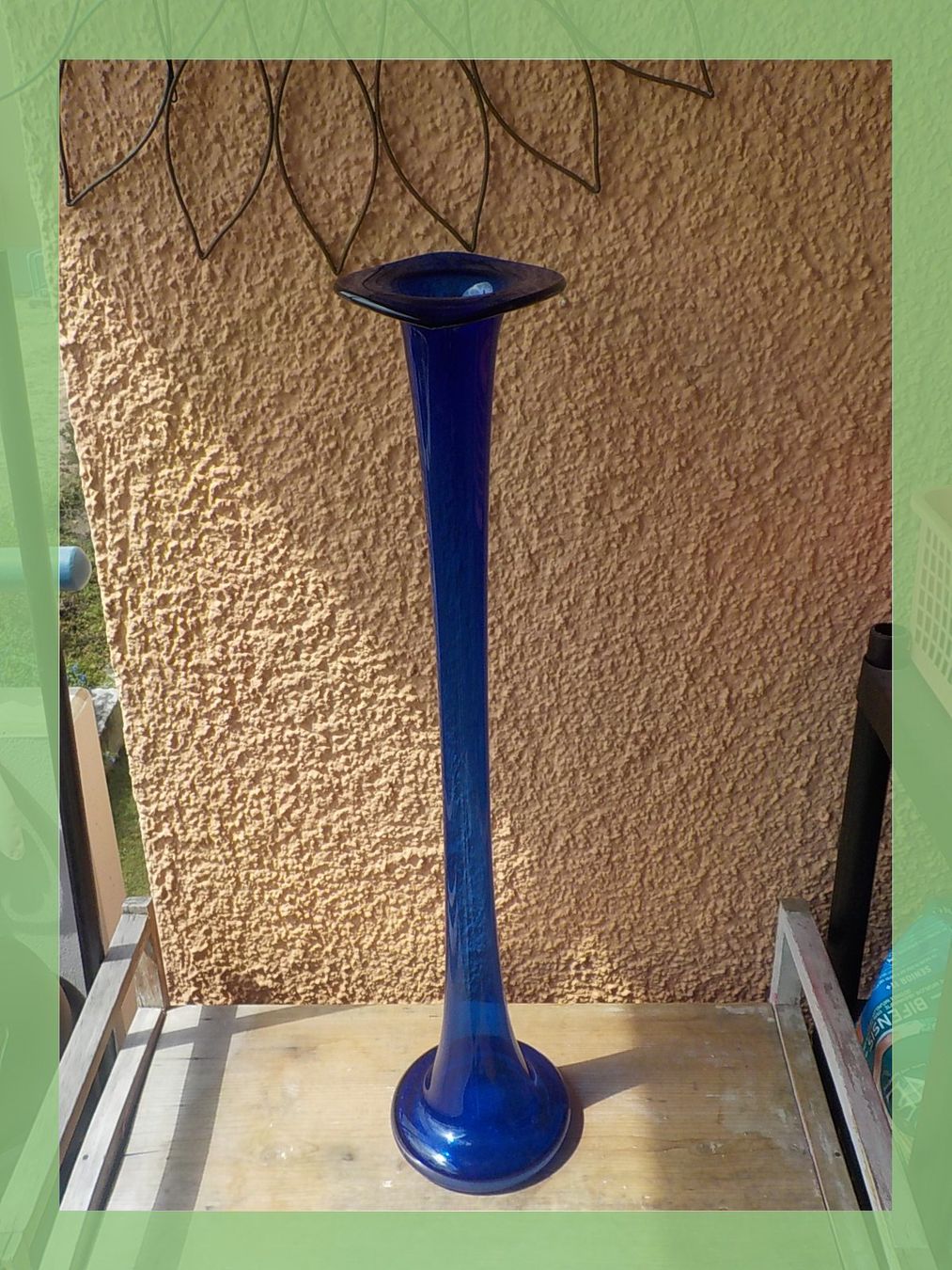 Vasi & Recipienti: Bodenvase blau Glas hoch schlank elegant – Usato da Bülach venduto da Freieck