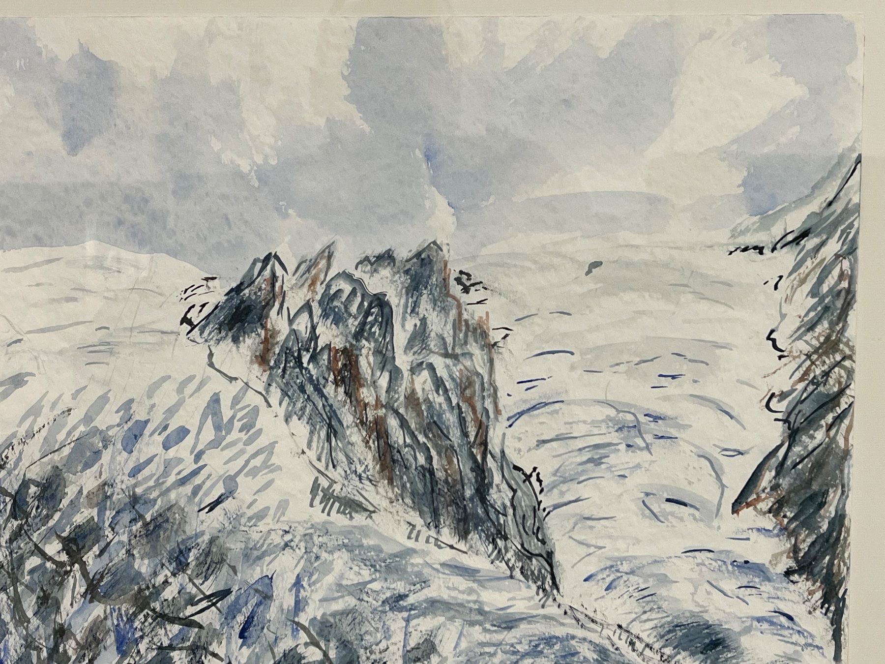 Dipinti: Original gerahmtes Wintergletschergemälde, Schweizer Alpenku – Usato da Basel venduto da PAUL_ART 3