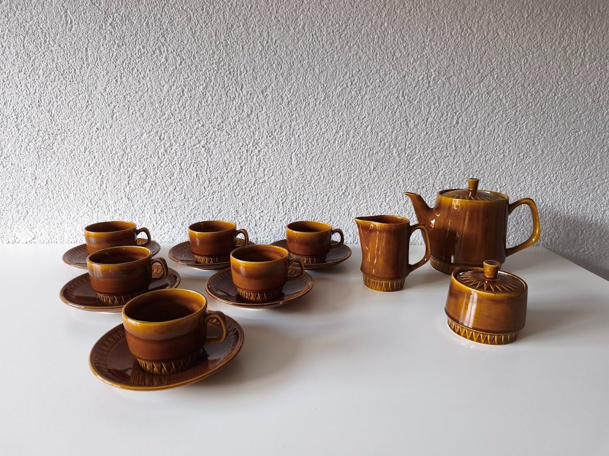 Geschirrsets: Mid Century Kaffeeservice Tee Set Kera Vitral Czechoslovakia – Gebraucht aus Toffen von Immo-Erben
