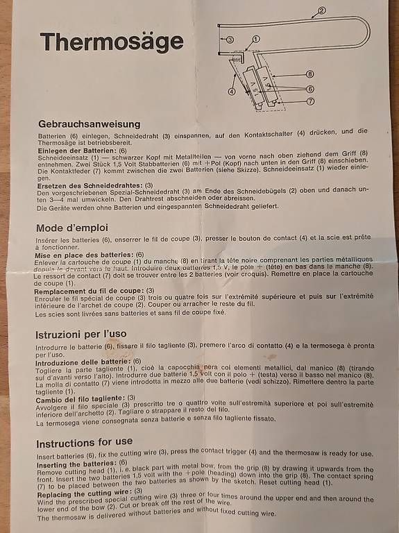 Seghe: Thermo Bastelsäge Set – Usato da Zufikon venduto da Baum03 2