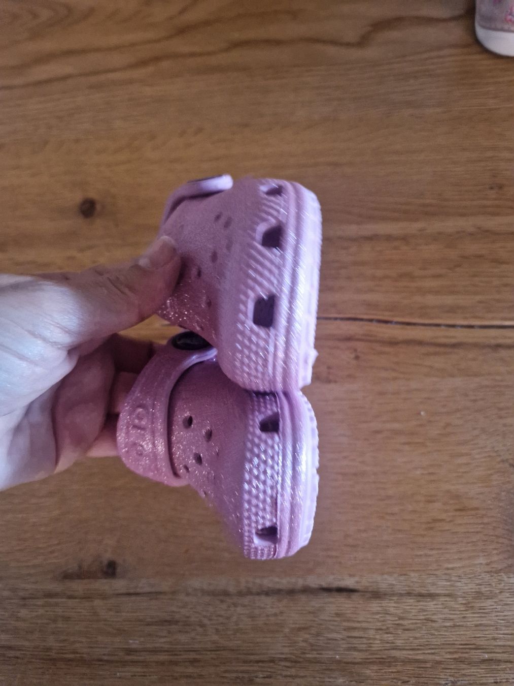 Crocs Schuhe für Jungen: Crocs Nr 4 - Pink mit Glitzer – Gebraucht aus Reinach BL von Dschinni80 3