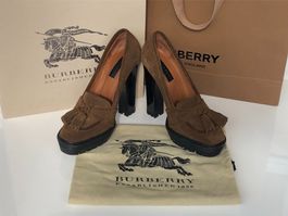 High Heels Plateau Pumps Wildleder braun