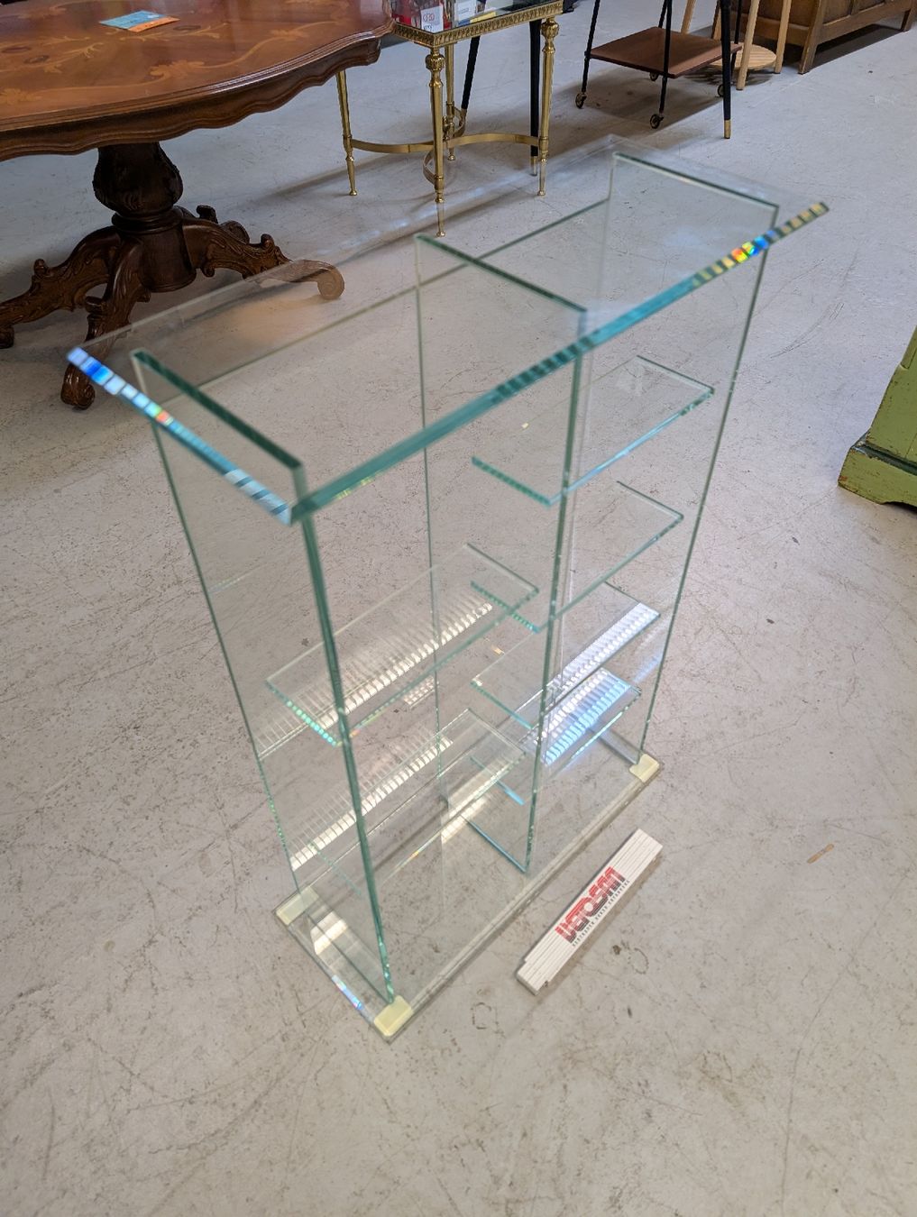 Scaffali: Glasregal, Ständer aus Glas für CDs oder Kleinwaren – Usato da Fislisbach venduto da HurtiBrocki 6