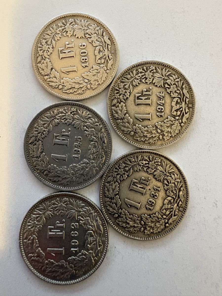 Tutti le monete: 1fr 1944/06/62/45/31 – Usato da Murten venduto da Tzaugg 3