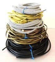 VINTAGE LOT DE FIL ÉLECTRIQUE TISSU - TD - PLAT