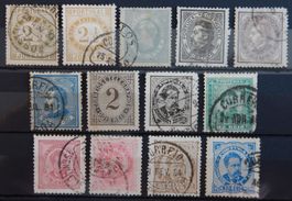 Portugal ex. Kat. 46-63 (*)/gest. 1876/84 Kat. 126 Euro
