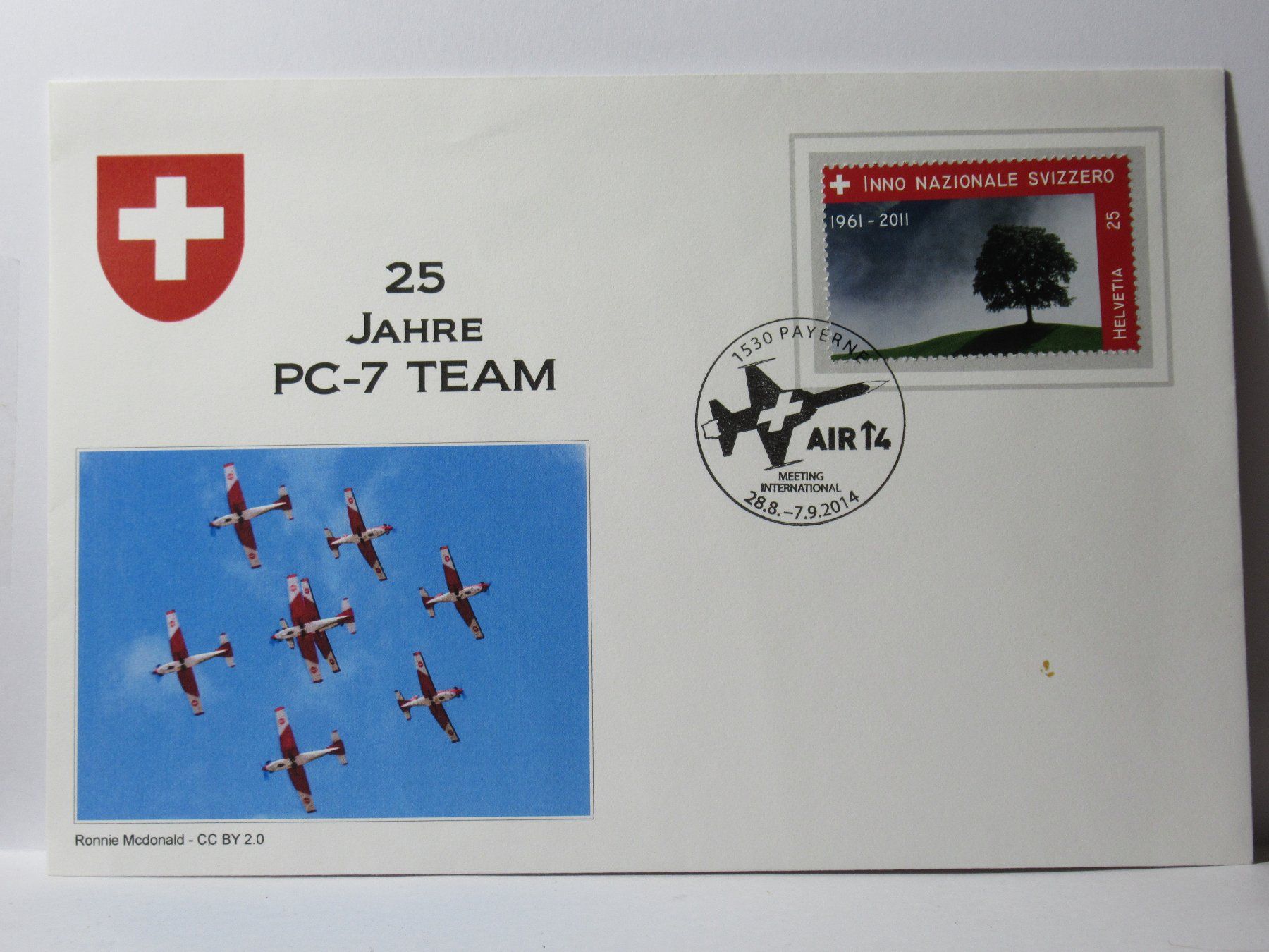 Alle Briefmarken: Brief  ,  25 Jahre  PC - 7  TEAM – Gebraucht aus Grenchen von Bluemchen1900 1