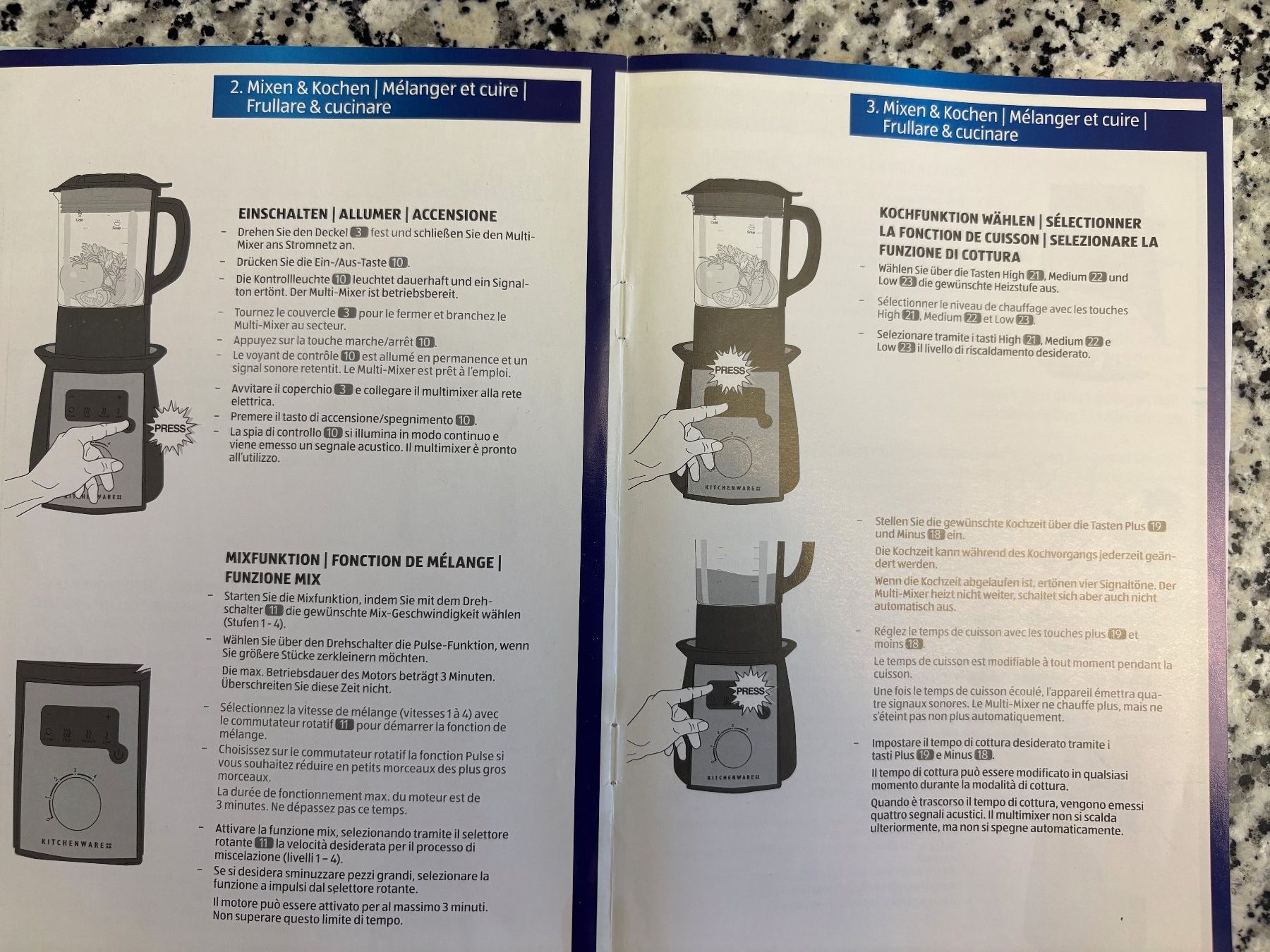 Elettrodomestici da cucina: Multimixer mit Kochfunktion/ Rezeptbuch inkl. – Usato da Dübendorf venduto da nerino03 2