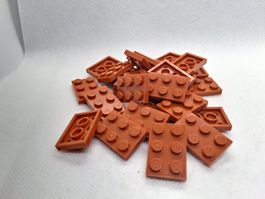 Lego 25 Stk. Plate 2x3 dark orange (new)