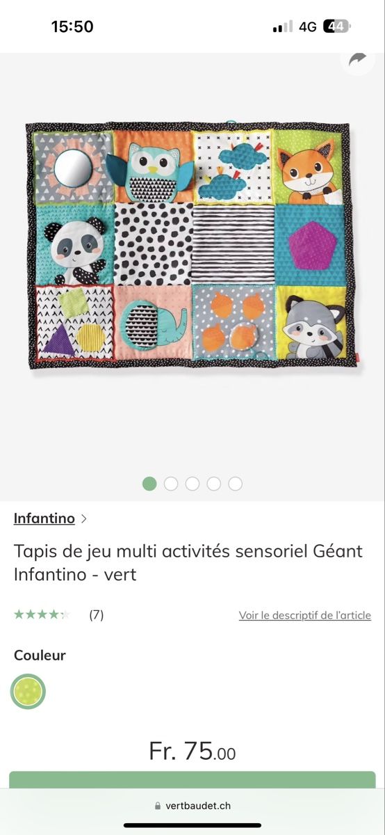 Tappeto da gioco: Tapis de jeu multi activités sensoriel - Infantino – Usato da Saillon venduto da alico 1