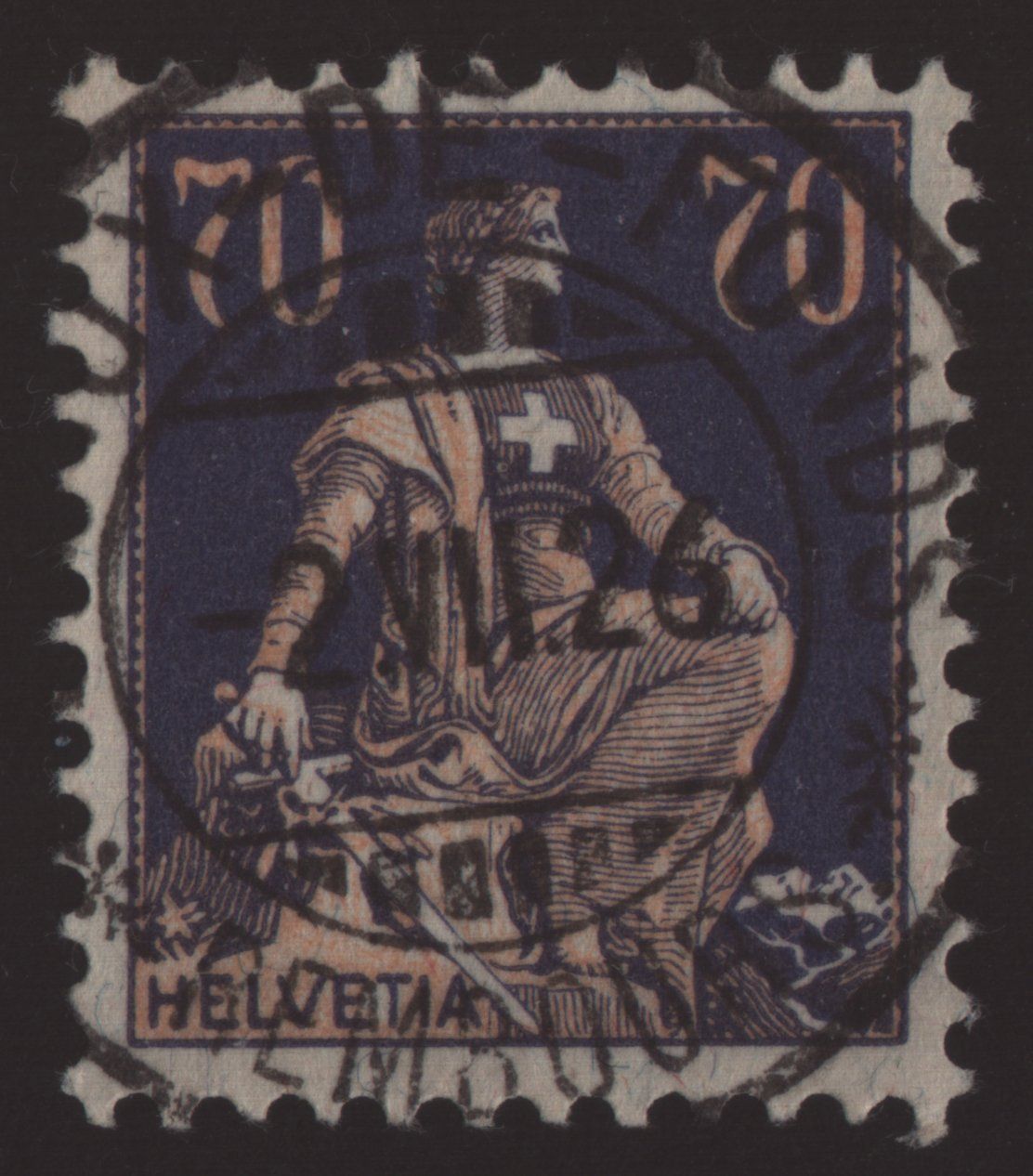 Tutti i francobolli: CHAUX-DE-FONDS  -   2.VII.26 – Usato da Kleindöttingen venduto da Laufzeit
