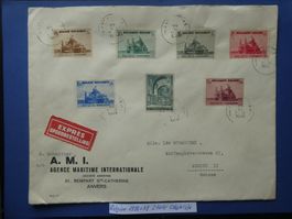 Belgien 1938+1939 zwei tolle Satzbriefe