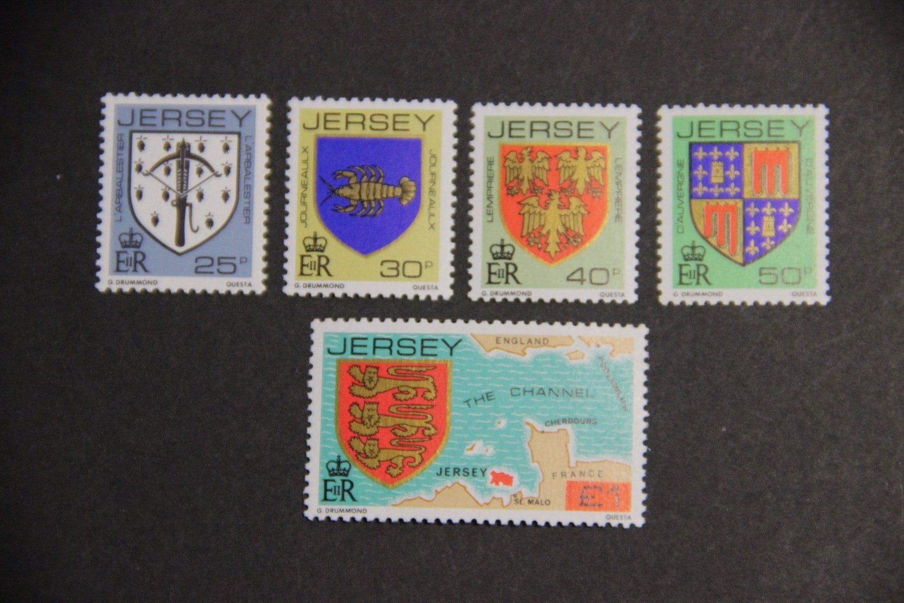 Tutti i francobolli: Jersey 1982 - coat of arms** – Nuovo (secondo la descrizione) da Jona venduto da Southafrica07