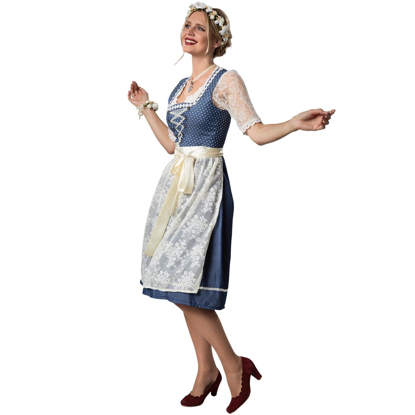 Costumi: Midi-Dirndl Kleinwalsertal Modell 2 Größe M – Usato da Murten venduto da Roland.Kemmer.AG 2