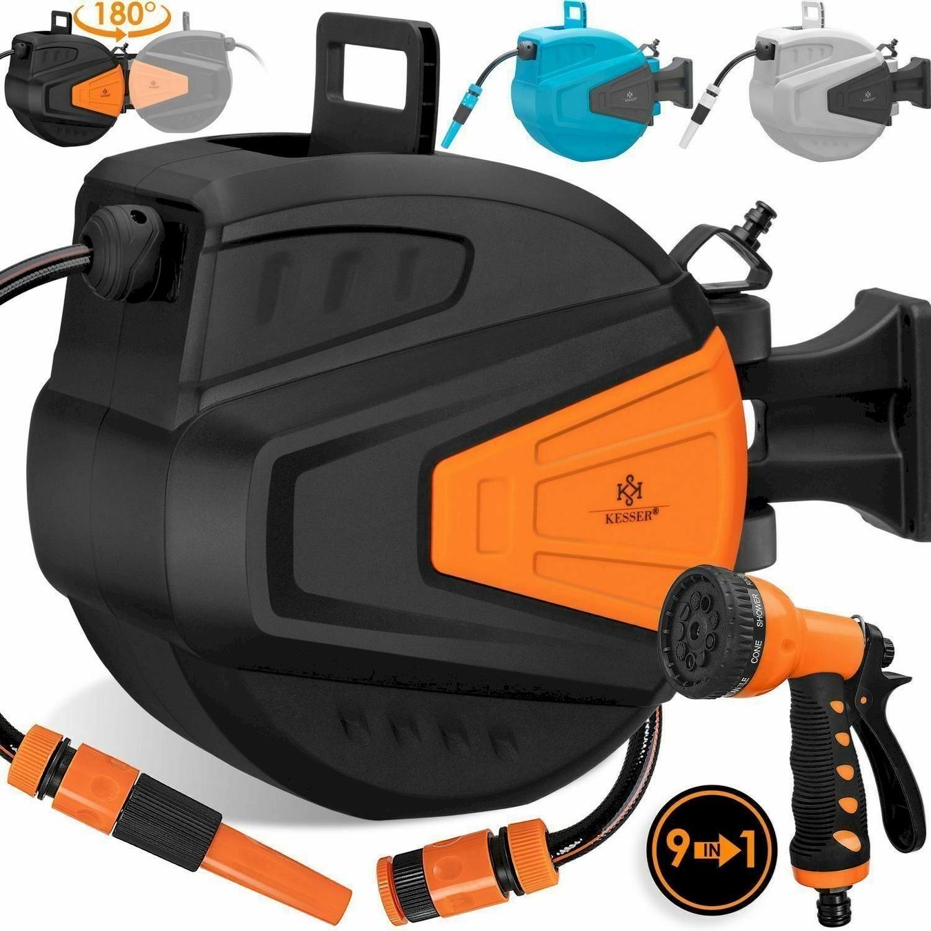 Tuyaux & tubes: KESSER Schlauchaufroller Orange 20 Meter – Neuf avec emballage d'origine à Bottighofen par zaap