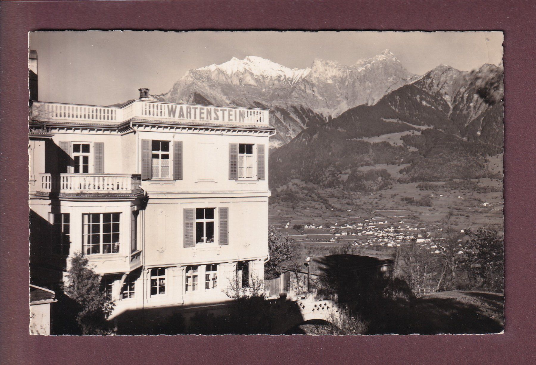 Ansichtskarten: BAD RAGAZ - Hotel Wartenstein – Gebraucht aus Pully von nicecards