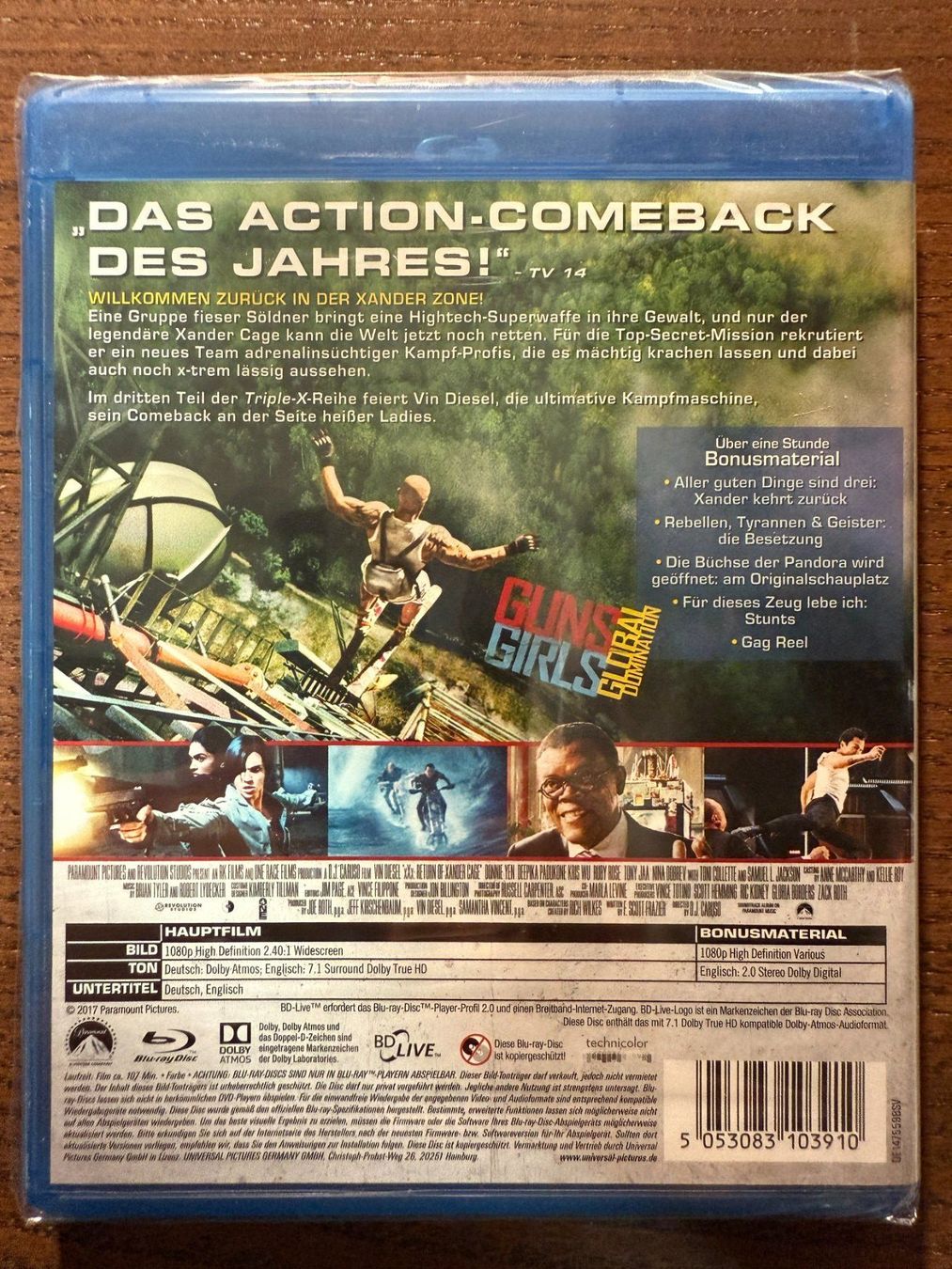 Tutti i DVDs: Die Rückkehr des Xander Cage – Nuovo e nell'imballaggio originale da Zürich venduto da Blu-ray_ZH 1