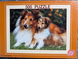 500 Puzzle Hunde Motiv Grösse 49x36cm neuwertig