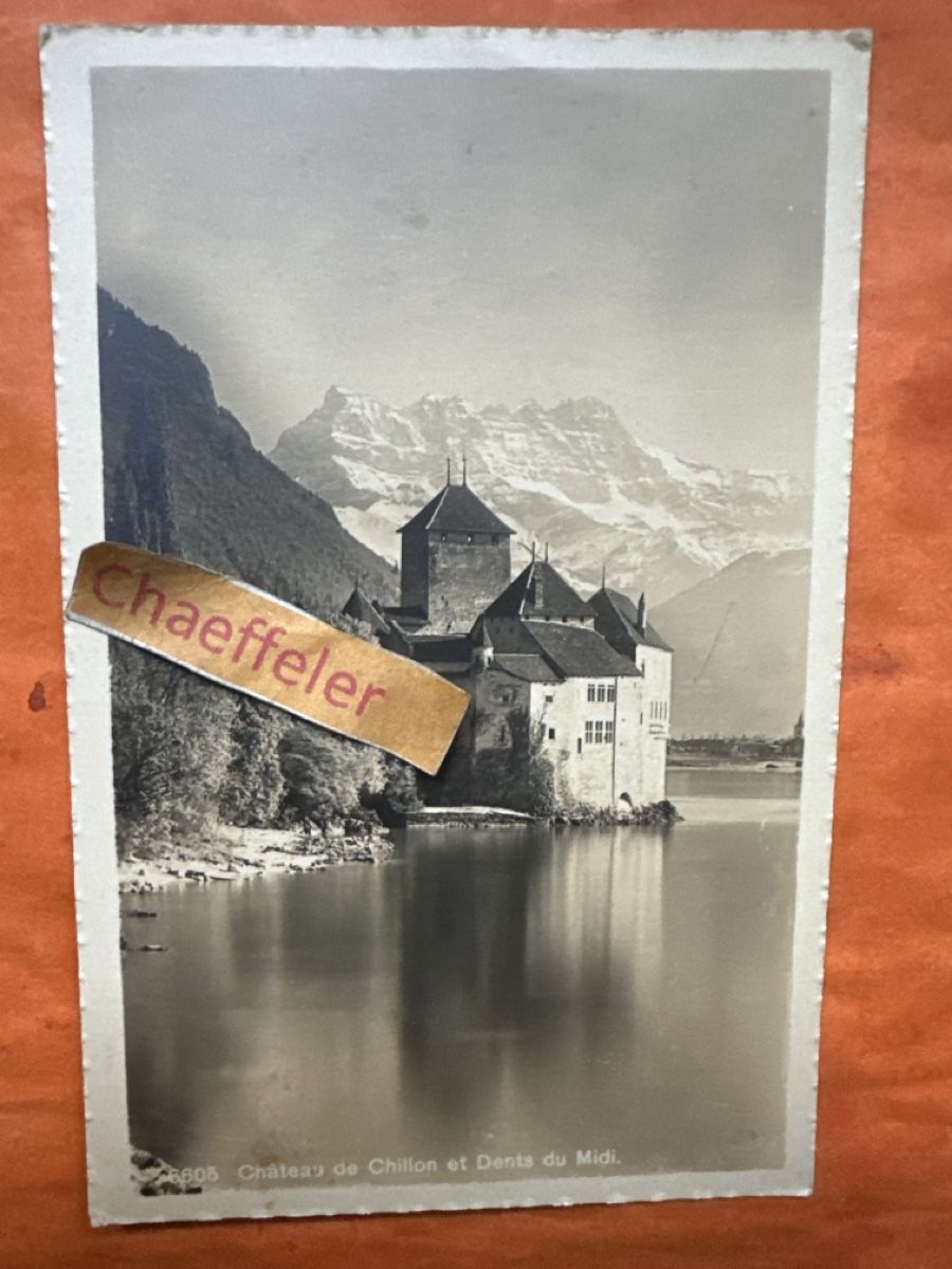 Ansichtskarten: Chillon 1913 antik, Chateau de Chillon, Schweiz – Gebraucht aus Zürich von Chaeffeler