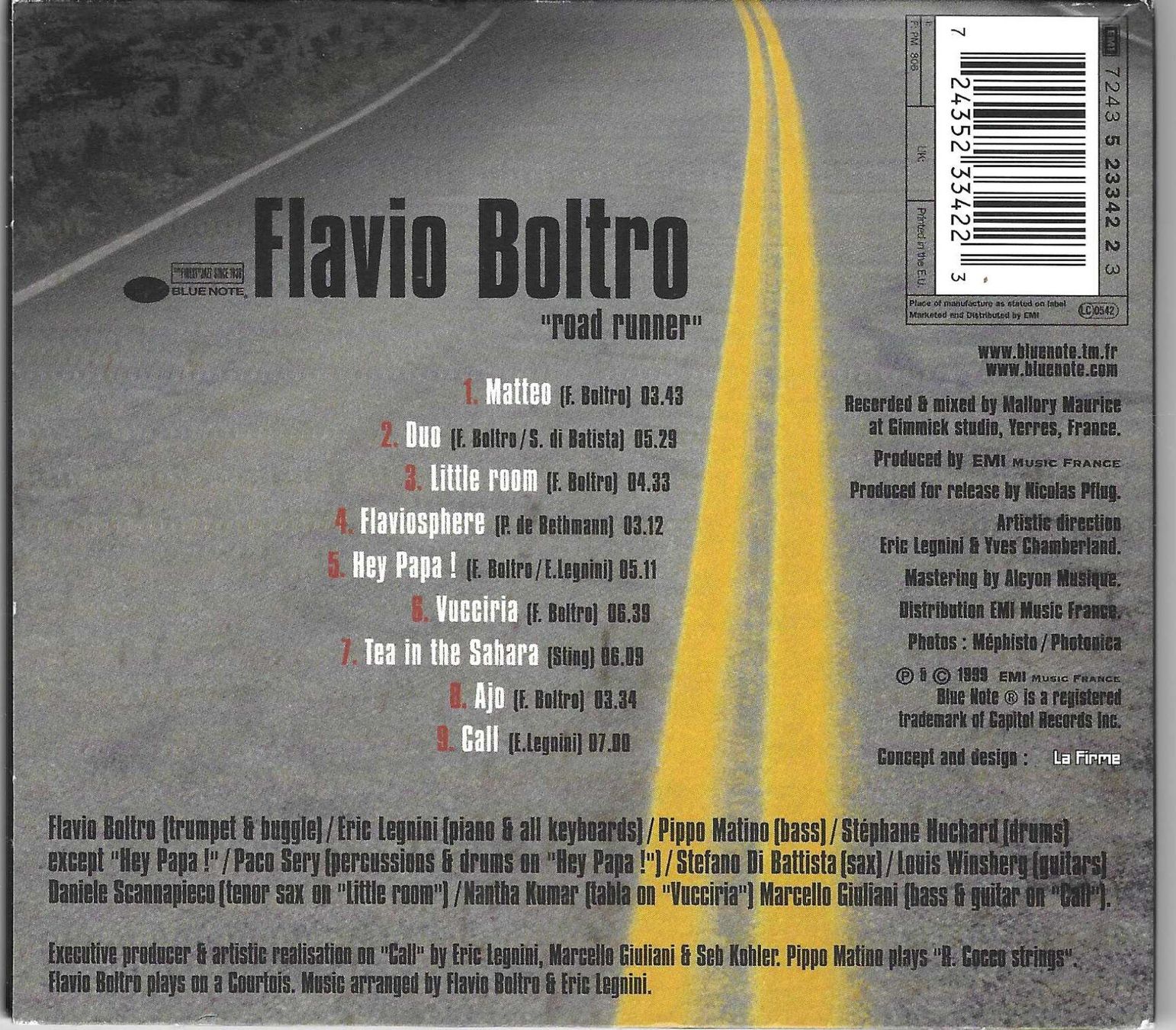 CDs: FLAVIO BOLTRO  -  ROAD RUNNER – D'occasion à Bex par Giorgiob 1