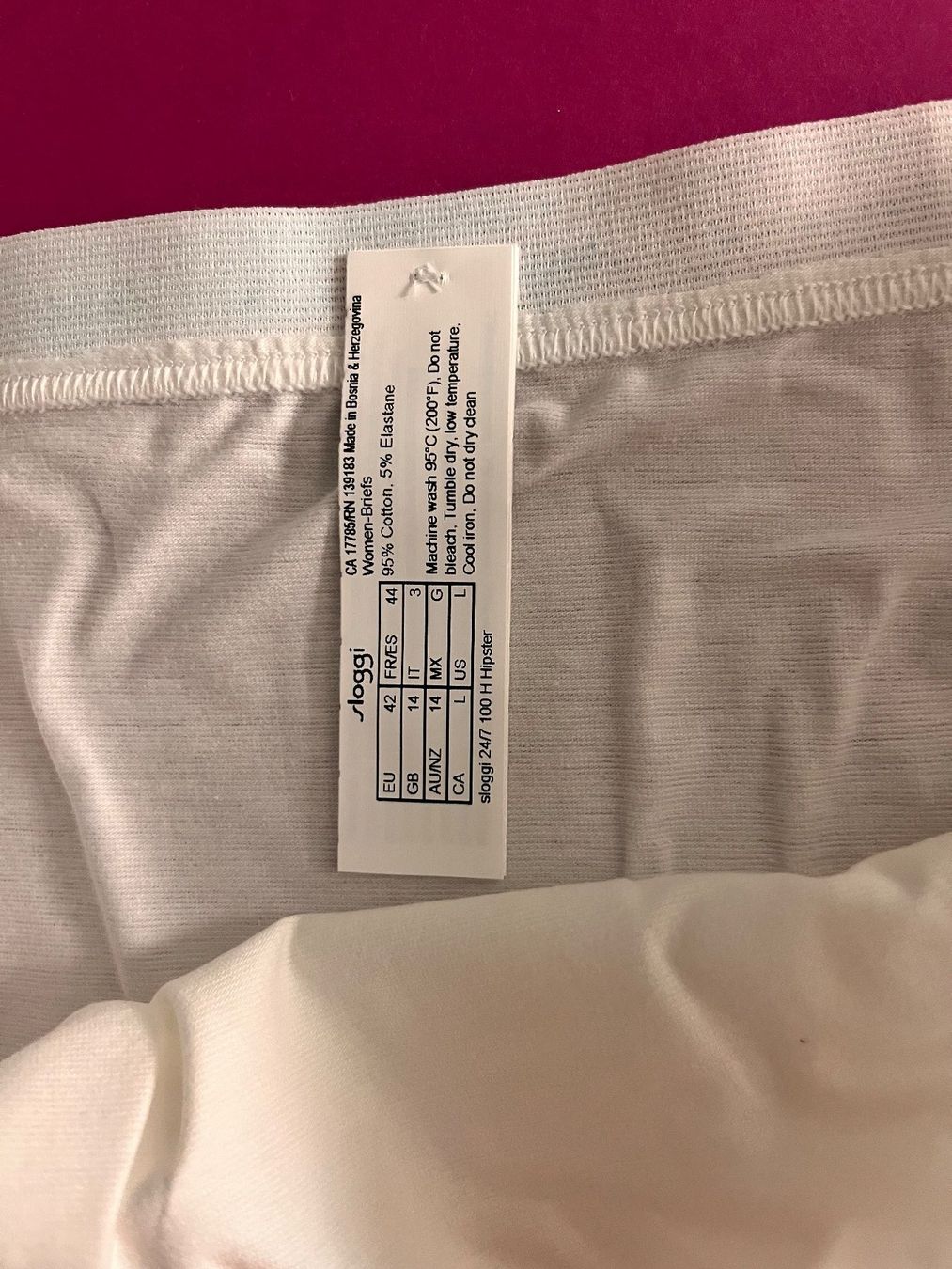 Sloggi Altra biancheria intima: SLOGGI 100, Hipster, Grösse 42, Farbe Weiss – Nuovo e nell'imballaggio originale da Rudolfstetten venduto da gst_g7xl 3