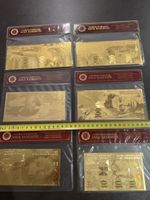 Gold-Banknoten 1000er, 200er, 100er, 50er, 20er, 10er