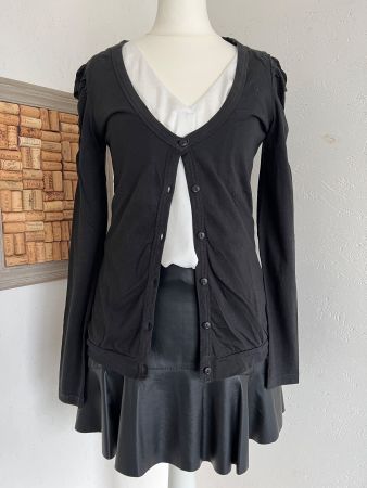 edc - Sweatjacke Sweatshirtjacke Cardigan - XS 34 - schwarz