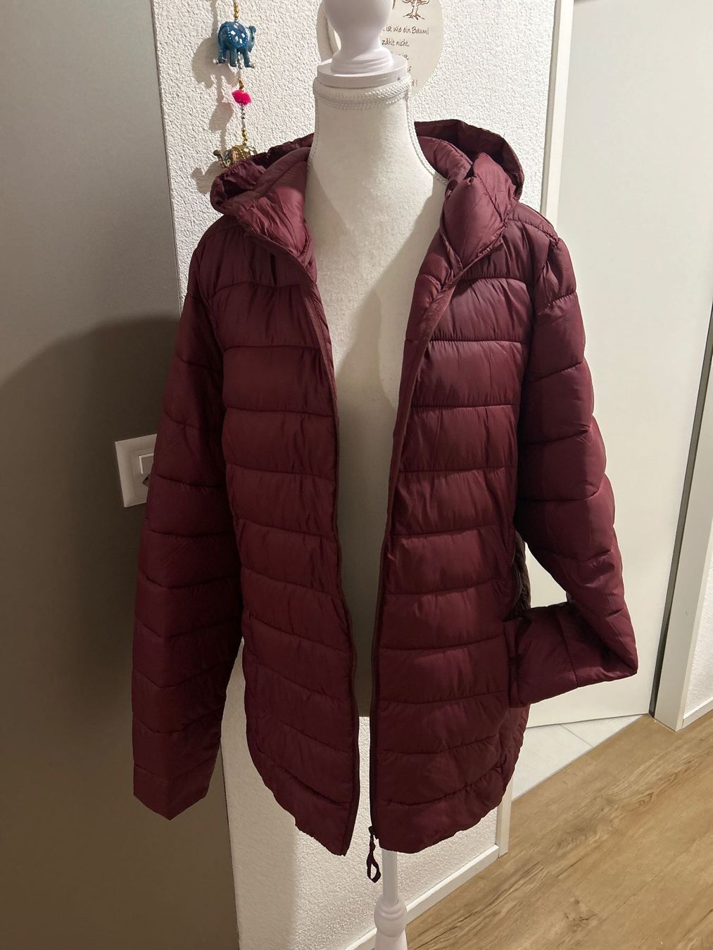 Leichte Kapuzensteppjacke bordeaux von Chicorée Gr. XL (Gebraucht) in ...