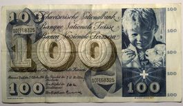 Alte Schweizer Banknoten für Sammler je 1 Stk. 10/20/50/100