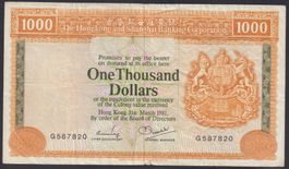 Hong Kong 1000 Dollars 1981 HSBC