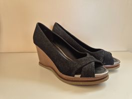 Schuhe, Jeans, schwarz, Gr. 6,5W (37/37.5)