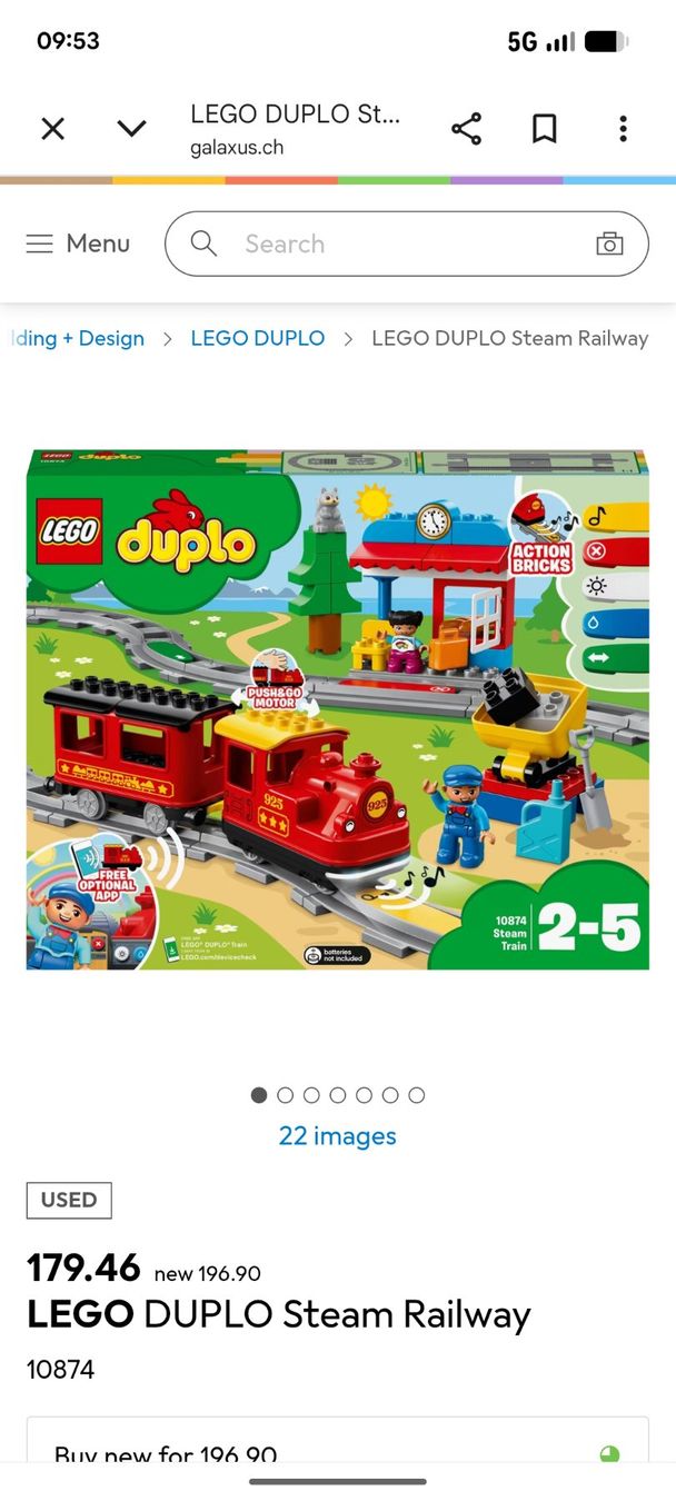 Giocattoli: Lego Duplo Eisenbahn elektrisch – Usato da Zürich venduto da StWu16 4